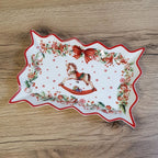 Conjunto de Porcelana  Natalino com 9 Peças