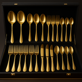 Conjunto Talheres Dourados Premium - 48 Peças Banhado Ouro